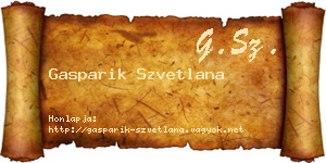 Gasparik Szvetlana névjegykártya
